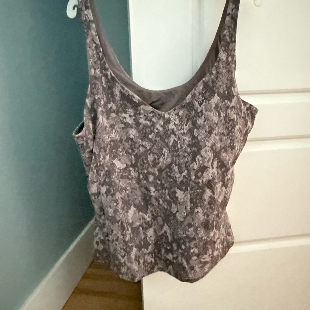 Lululemon Athletica Align Waist Length tank, size 12, Lunar Rock/grey pattern
